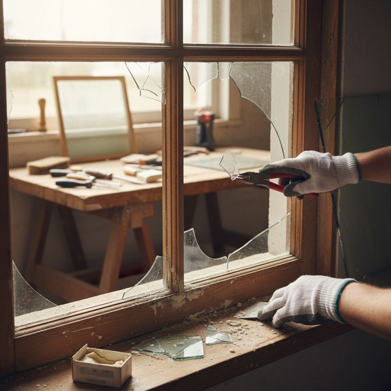 Broken Window Repair detail